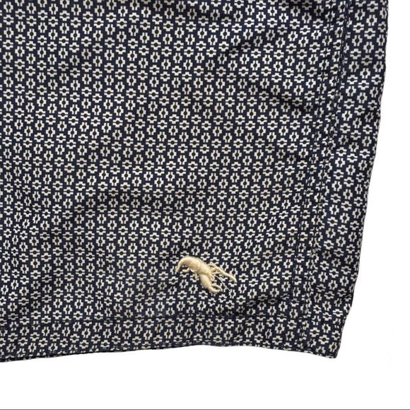 Ted Baker London blue & white geometric print swim trunks size 6 / large - Picture 8 of 13